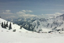 Snow mountain view in Alta Utah