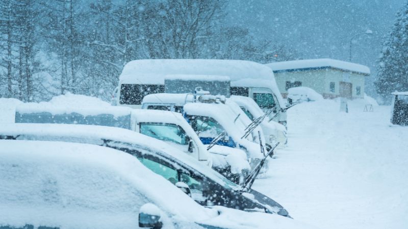 parking in snow