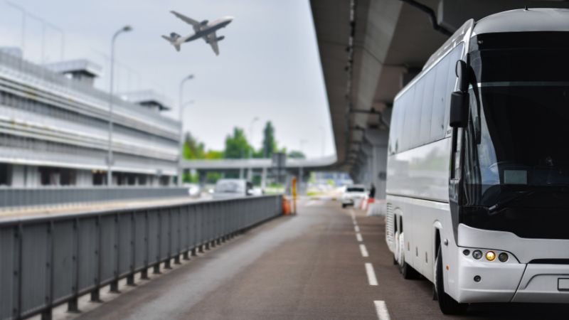 shuttle bus at the airport